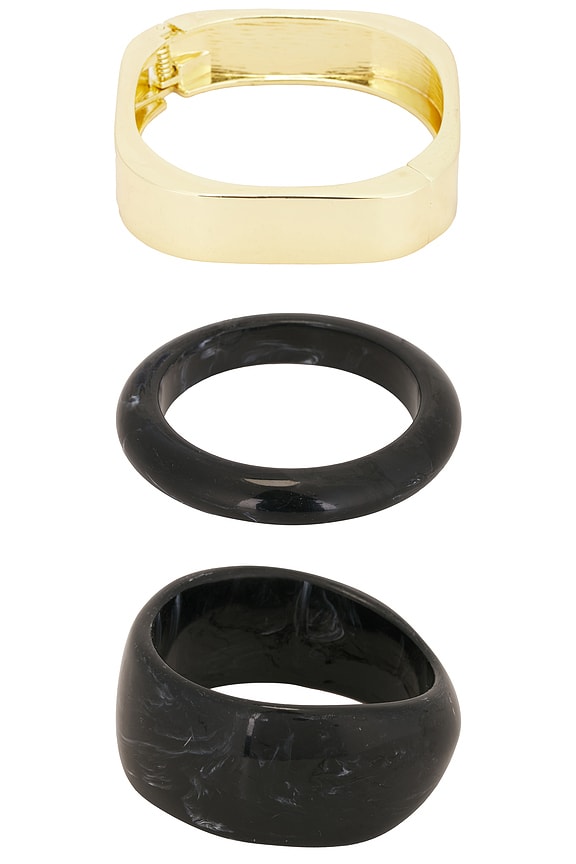 view 2 of 3 Bangle Bracelet Set in Black