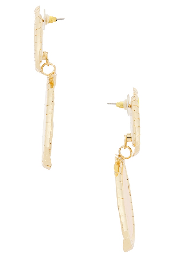 view 2 of 2 BOUCLES D'OREILLES PENDANTES VIBRANT in Peach &  Red