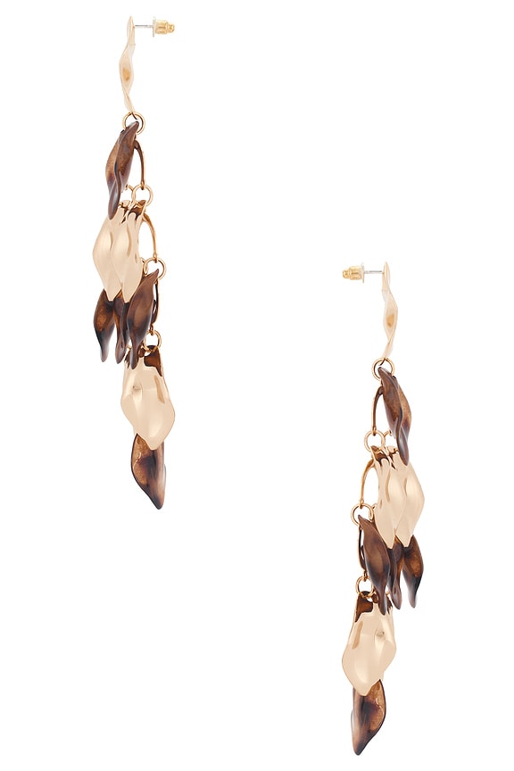 view 2 of 2 Wave Statement Stud Earings in Tortoise