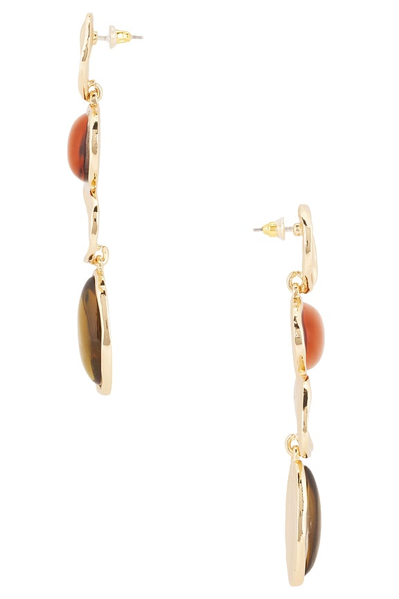 view 2 of 2 Vivi Statement Stud Earrings in Brown