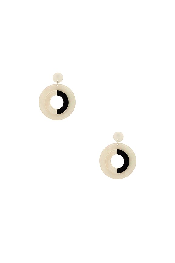 view 1 of 2 Fame Hoop Earrings in White