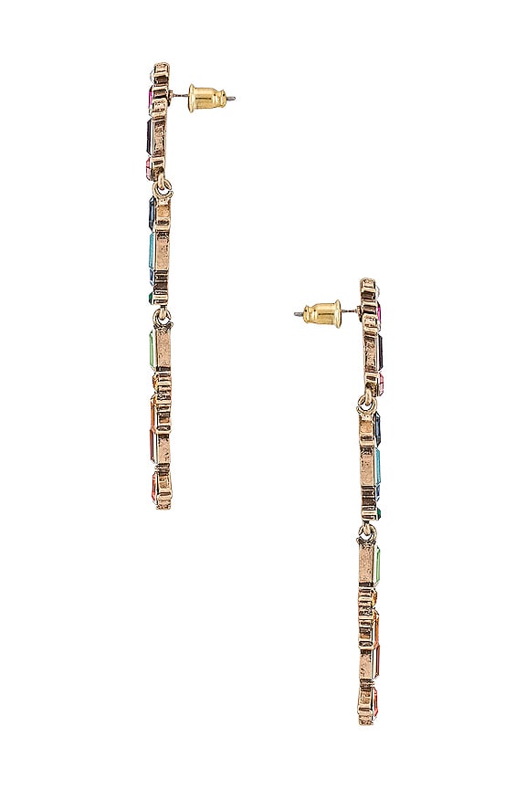 view 2 of 3 Rainbow Duster Earrings in Multi