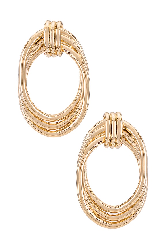 view 1 of 2 Wrapped Hoops in Gold