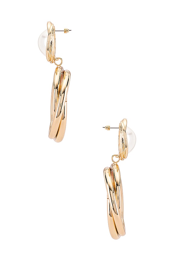 view 2 of 3 PENDIENTES JAY in Gold