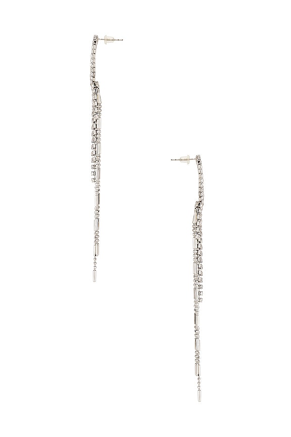 view 2 of 2 PENDIENTES LARGOS HUNTER in Silver