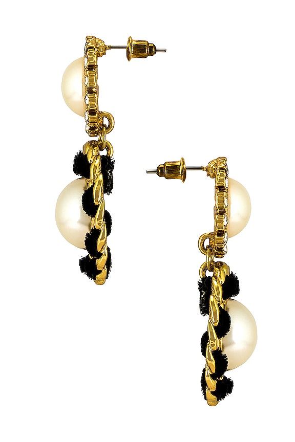 view 2 of 2 X REVOLVE Mademoiselle Earrings in Black & Gold