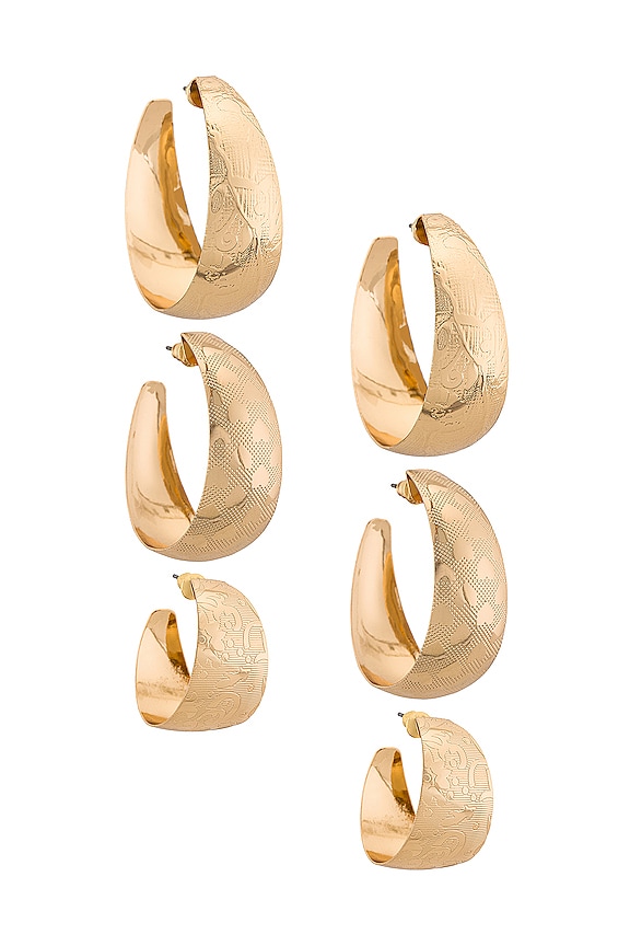 view 1 of 3 Jordy Hoops Earrings in Gold
