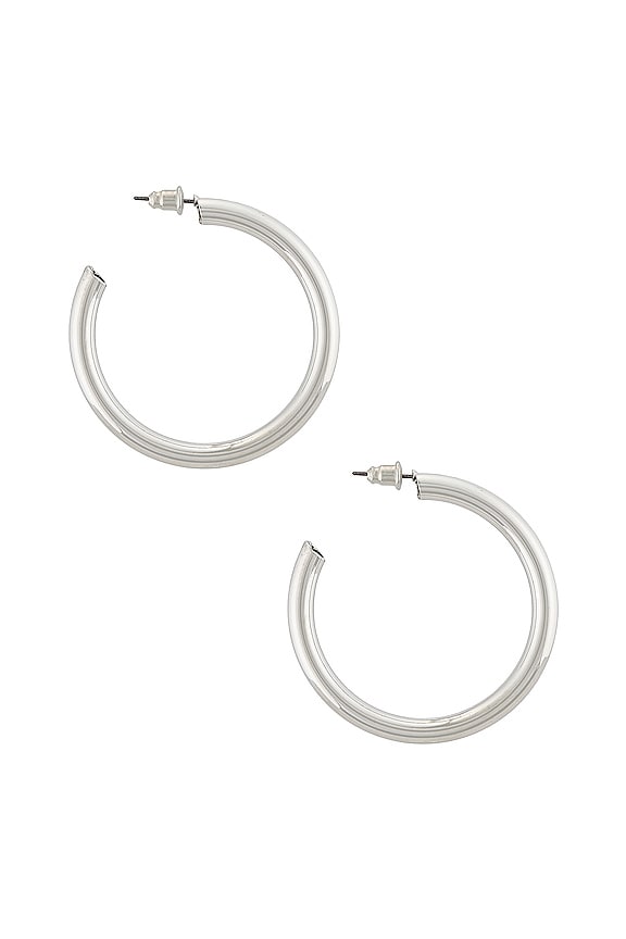 view 2 of 3 Memphis Hoops Earrings in Silver