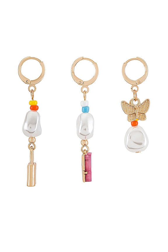 view 2 of 2 Marilyn Earrings in Gold & Multi