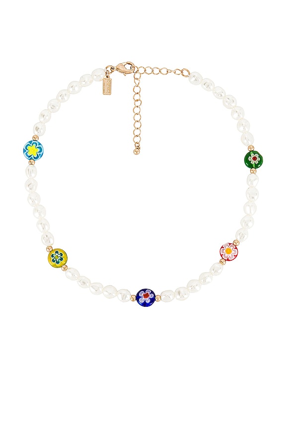 view 1 of 3 Beaded Necklace in White