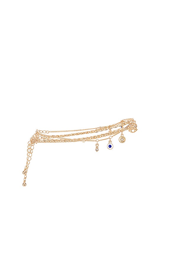 view 2 of 3 Evil Eye Charm Anklet in Gold