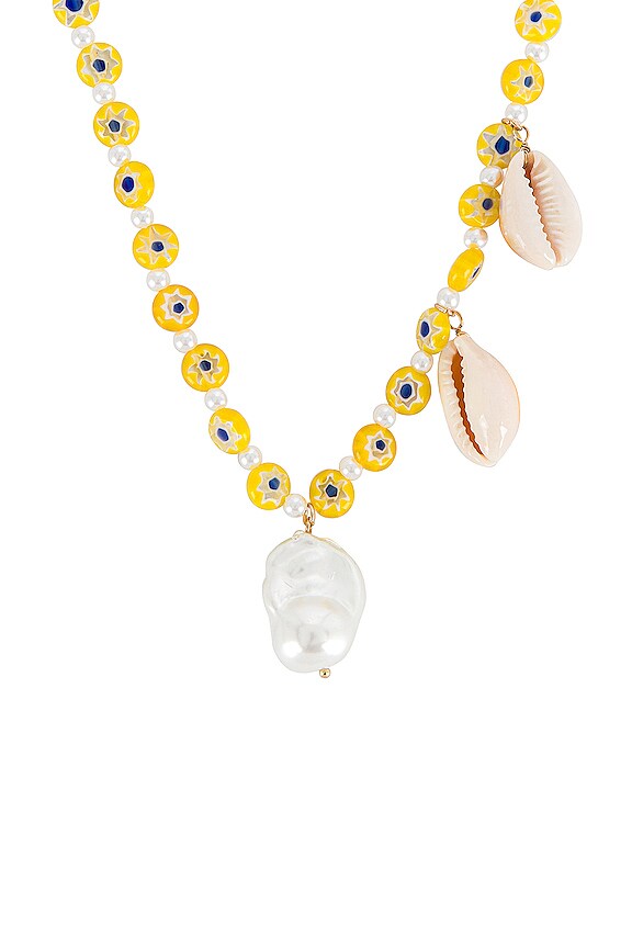 view 2 of 3 Shell Necklace in Yellow