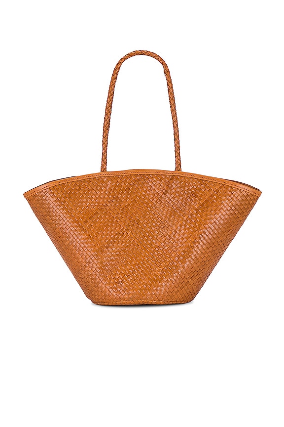 view 2 of 4 Woven Tote Bag in Cognac