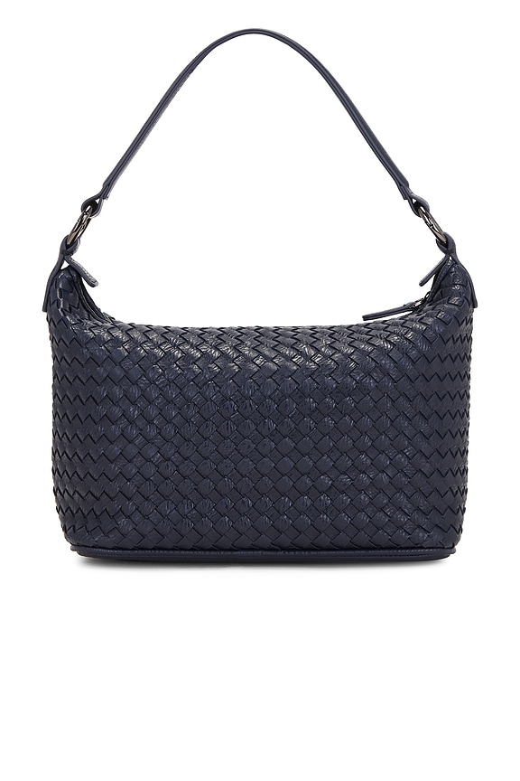 view 2 of 5 Woven Shoulder Bag in Navy