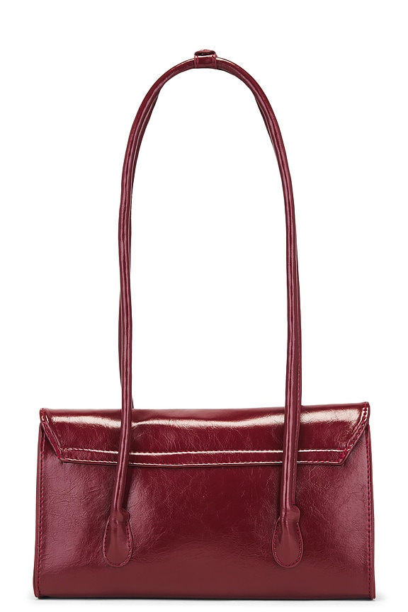 view 2 of 4 Patent Leather Shoulder Bag in Burgundy