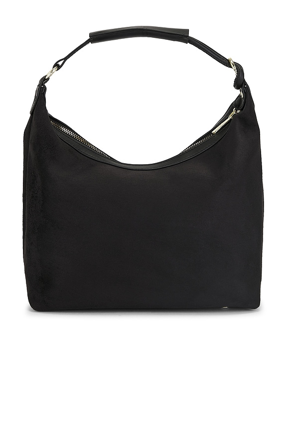 view 2 of 5 Faux Suede Top Handle Bag in Black