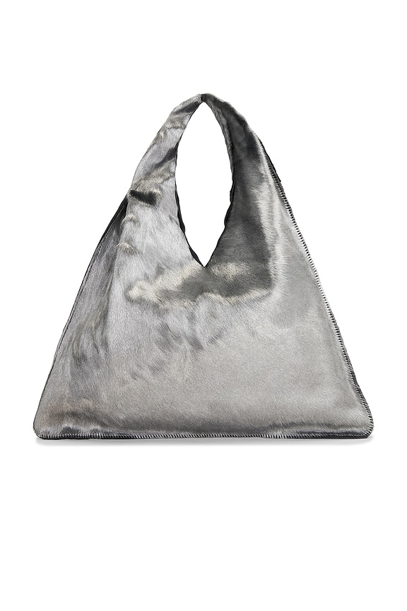 view 2 of 4 Luxe Hobo Slouch Bag in Silver Pony