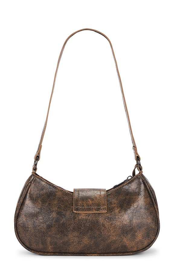 view 2 of 4 Vintage Buckle Shoulder Bag in Distressed Brown