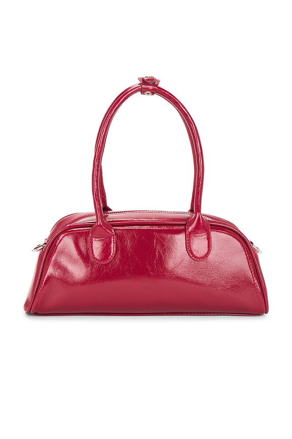 view 2 of 5 Patent Leather Bowler Bag in Red