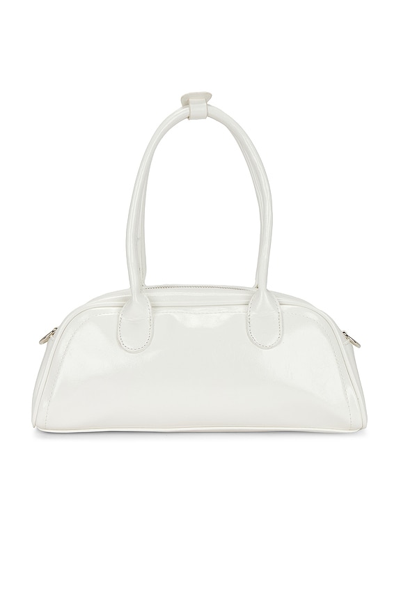 view 2 of 5 Patent Leather Bowler Bag in White