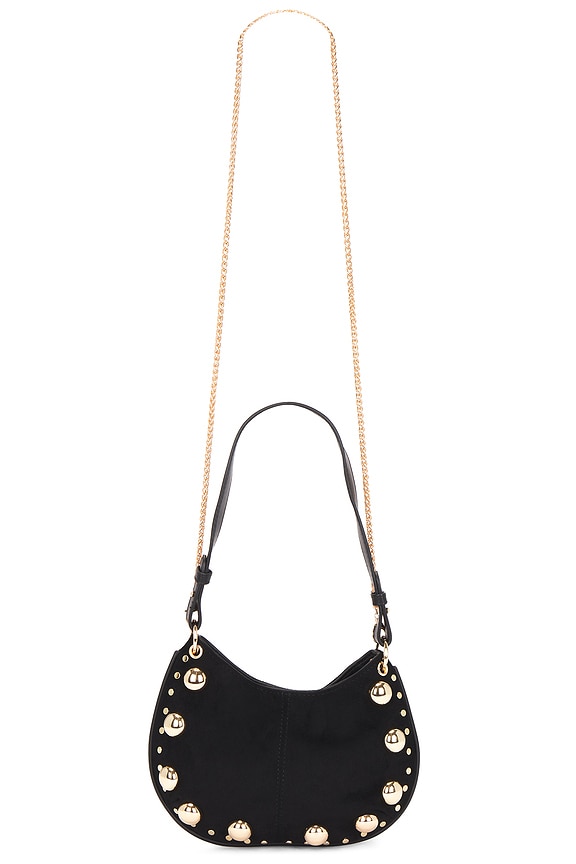 view 1 of 5 Faux Suede Shoulder Bag in Black
