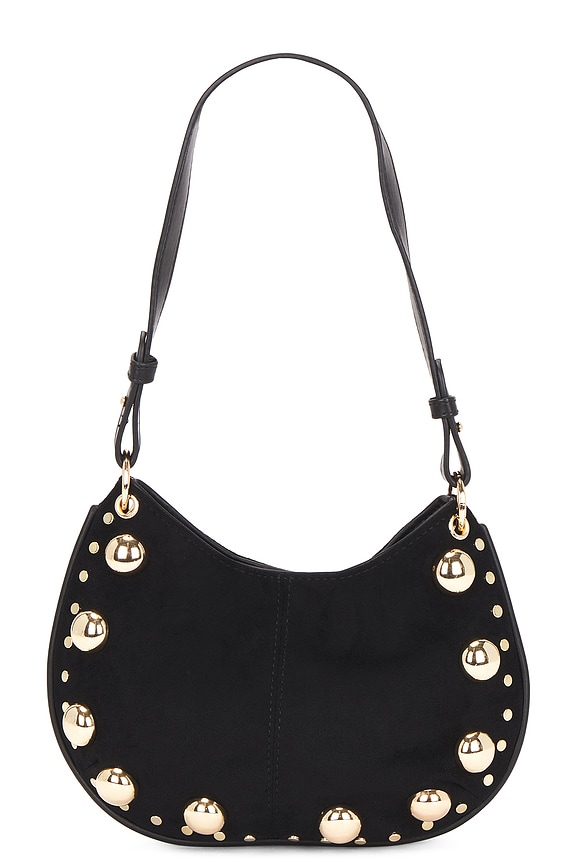 view 2 of 5 Faux Suede Shoulder Bag in Black