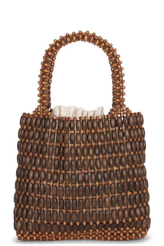 view 2 of 4 BOLSO TOTE BEADED TOP HANDLE TOTE BAG in Brown