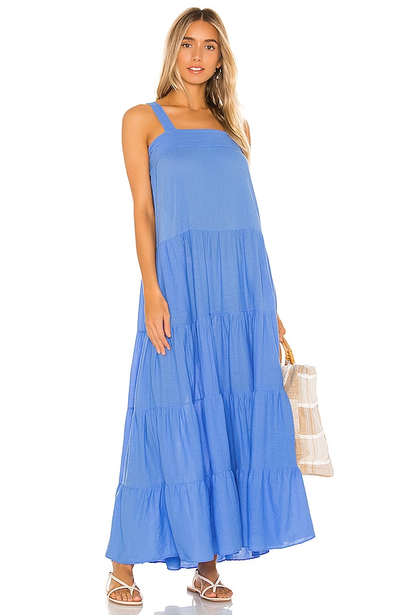 view 1 of 3 Sayulita Tier Maxi Dress in Moroccan Blue