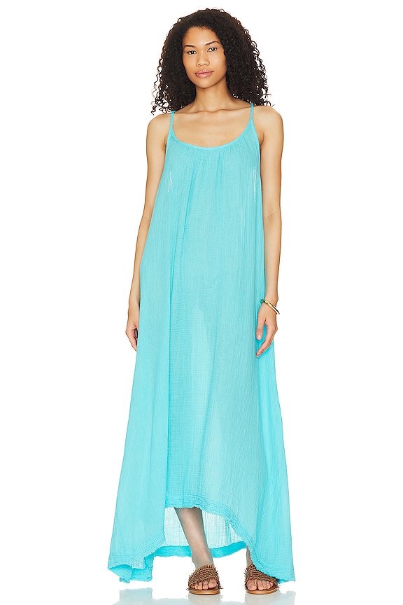 9 Seed Tulum Low Back Maxi Dress in Pool | REVOLVE