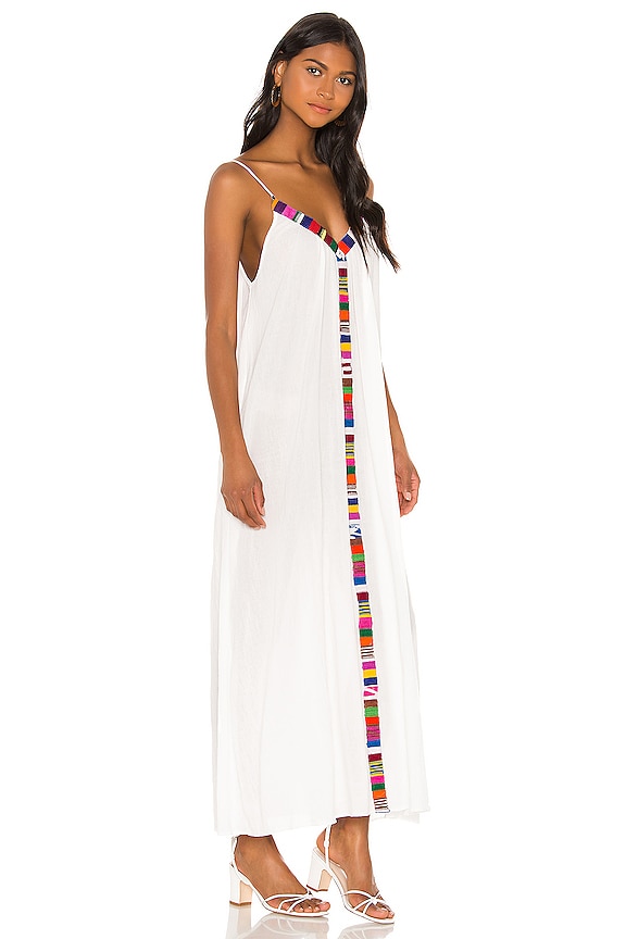 view 2 of 4 Portofino Dress in White & Ecuadorian Trim