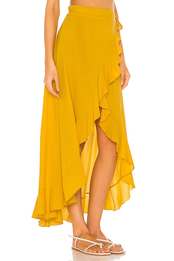 view 2 of 4 Solana Wrap Skirt in Honey