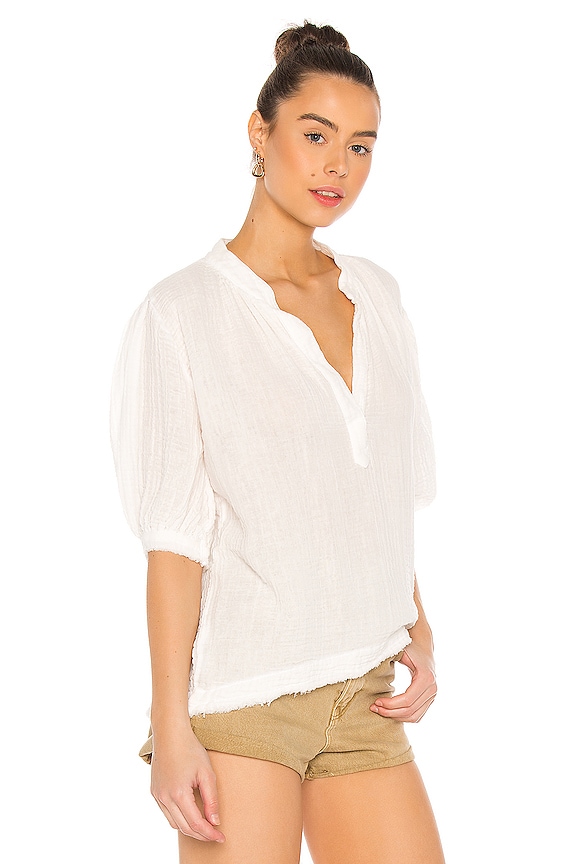 view 2 of 4 Biarritz Puff Sleeve Top in White