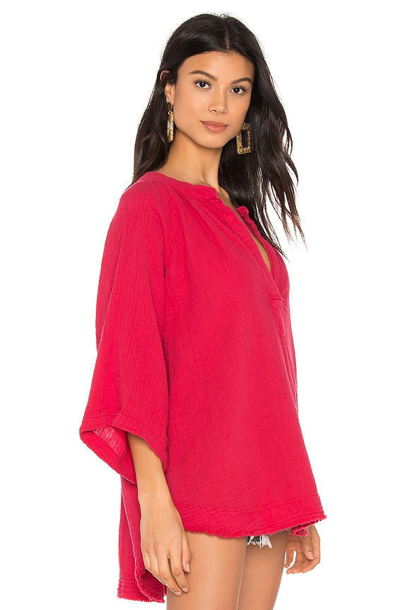 view 2 of 4 Marrakesh Dashiki Top in Cherry Red