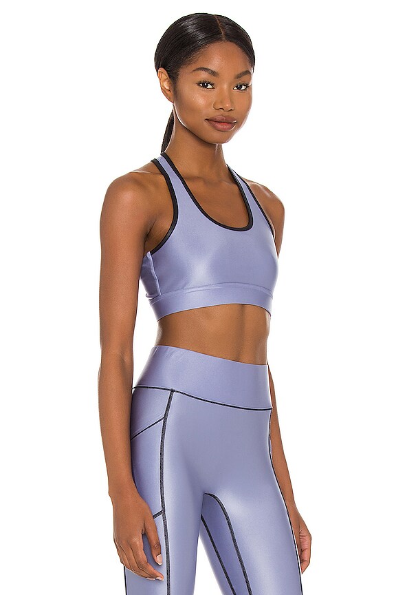 view 2 of 4 Front Row Bra in Peri Shine & Black Seam