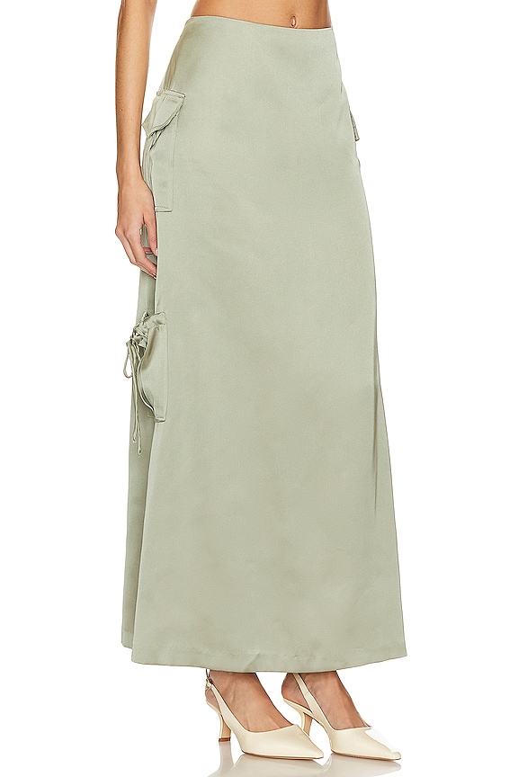 view 2 of 4 Double Pocket Maxi Skirt in Sage