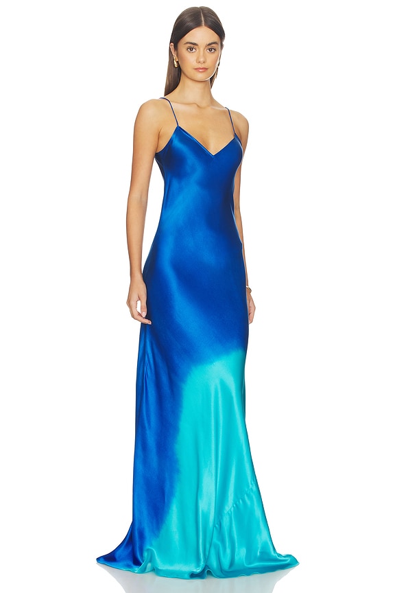 view 2 of 3 VESTIDO LENCERO in Blue