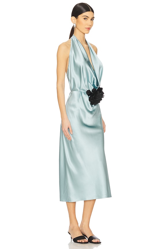 view 2 of 3 VESTIDO A MEDIA PIERNA ENVOLVENTE in Blue