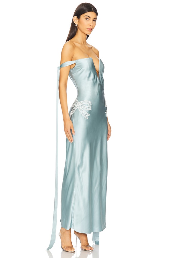 view 2 of 4 V-neck Corest Dress in Blue