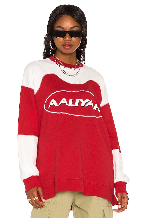 view 2 of 5 СВИТШОТ AALIYAH in Red & White
