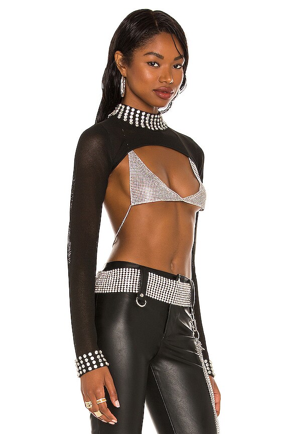 view 2 of 4 Miss You Crop Top in Black