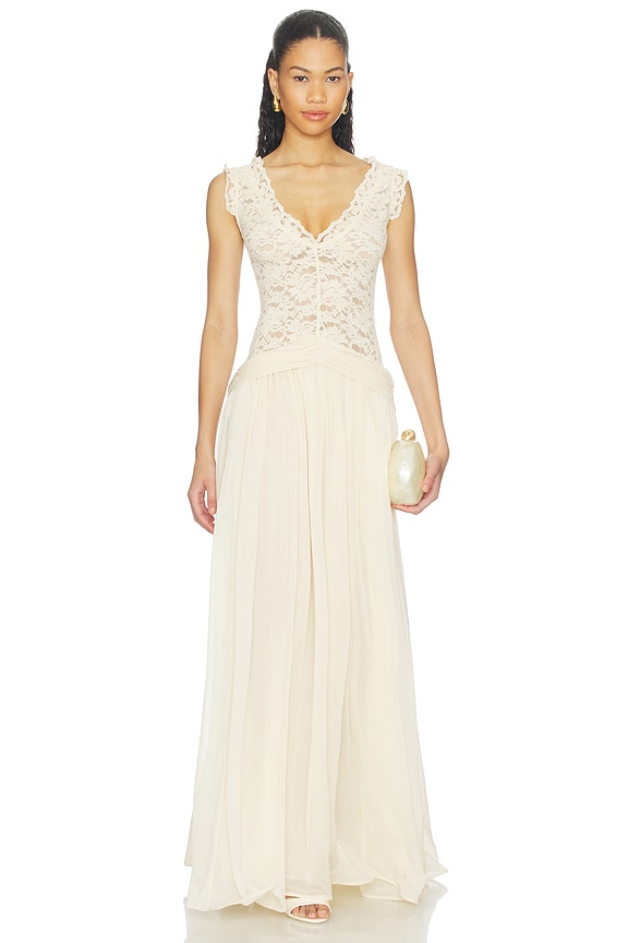 view 1 of 3 VESTIDO ARABELLA in Beige