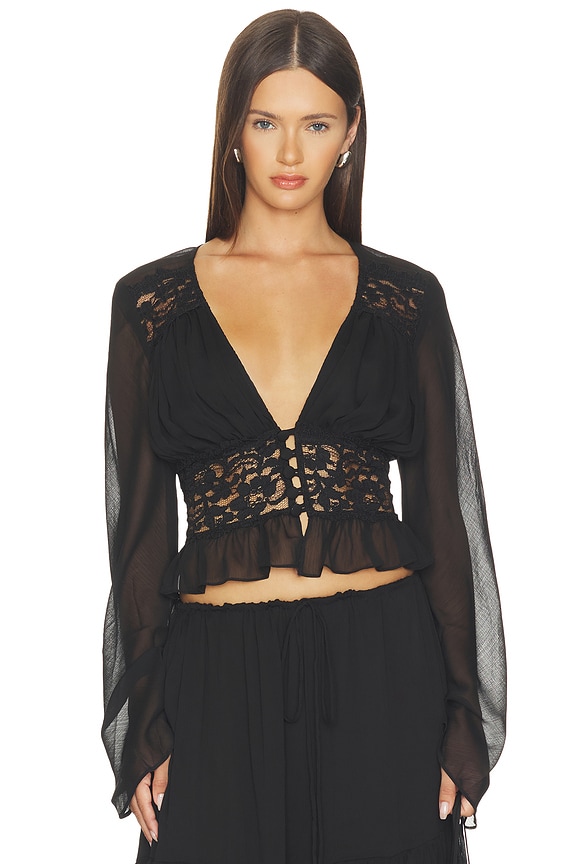 view 1 of 4 Alessandra Top in Black