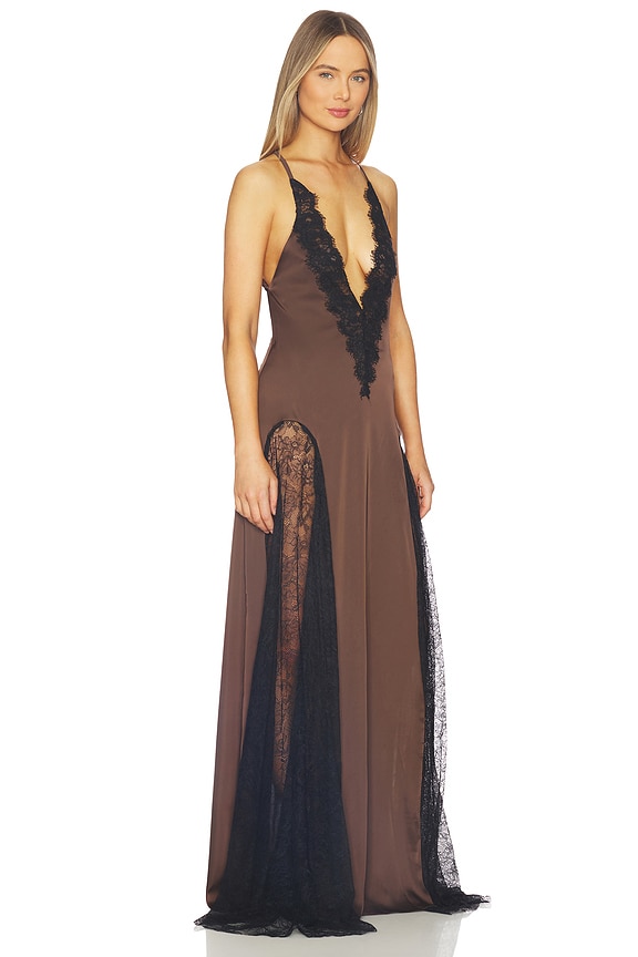 view 2 of 3 Lace Maxi Dress in Carob