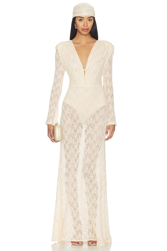 view 1 of 4 MAXIVESTIDO SADE in Beige