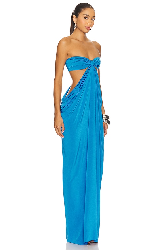 view 2 of 3 VESTIDO LARGO SIN TIRANTES in Azure