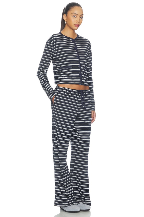 view 2 of 4 ENSEMBLE PANTALON EMBER in Navy & Grey Stripe