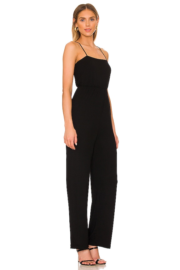 view 2 of 3 Alice Straight Neck Jumpsuit in Black