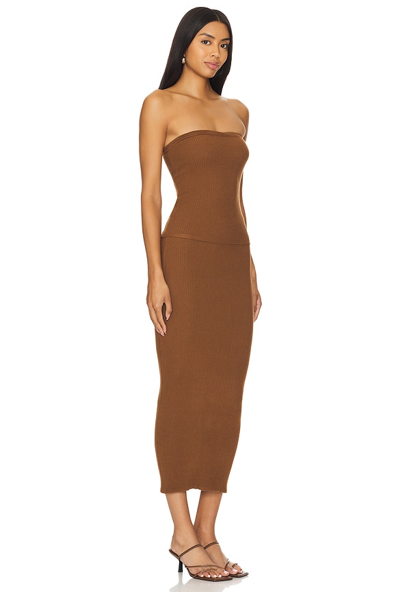 view 2 of 3 Gracie Maxi Skirt Set in Dark Camel