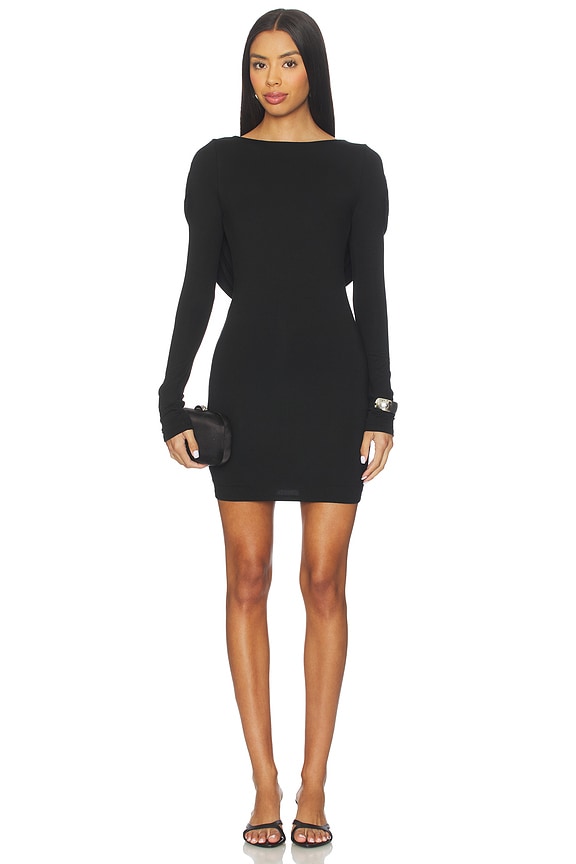 view 2 of 4 Evelyn Drape Back Dress in Black