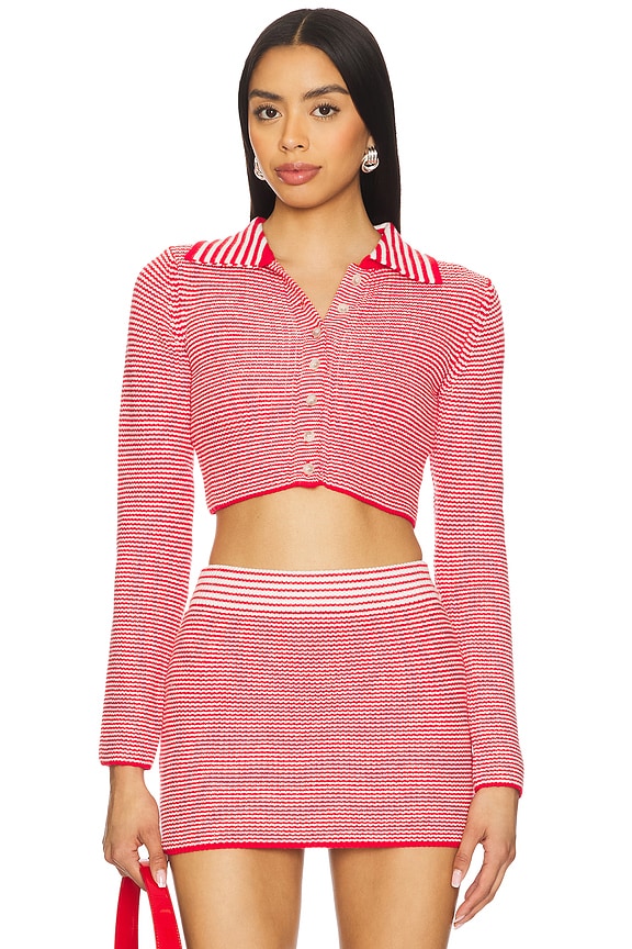 view 2 of 6 CONJUNTO DE CÁRDIGAN FRAN in Red
